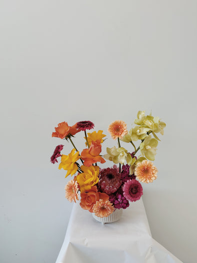 Bright Flowers in a Pot