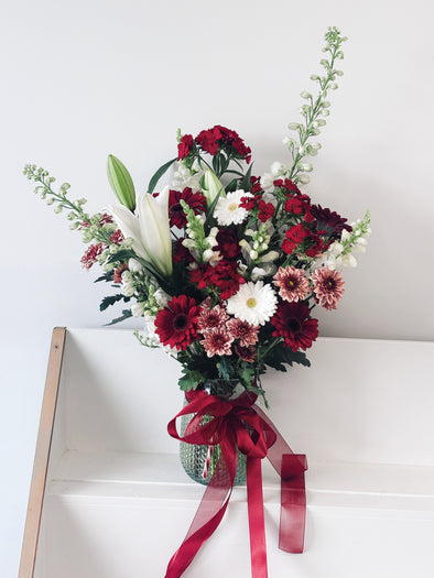 Christmas Candy Cane Bouquet in Vase