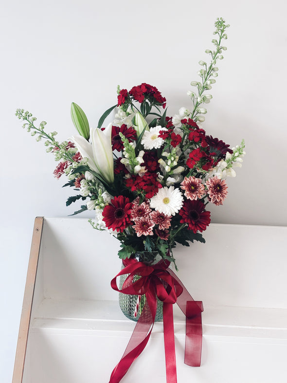 Christmas Candy Cane Bouquet in Vase