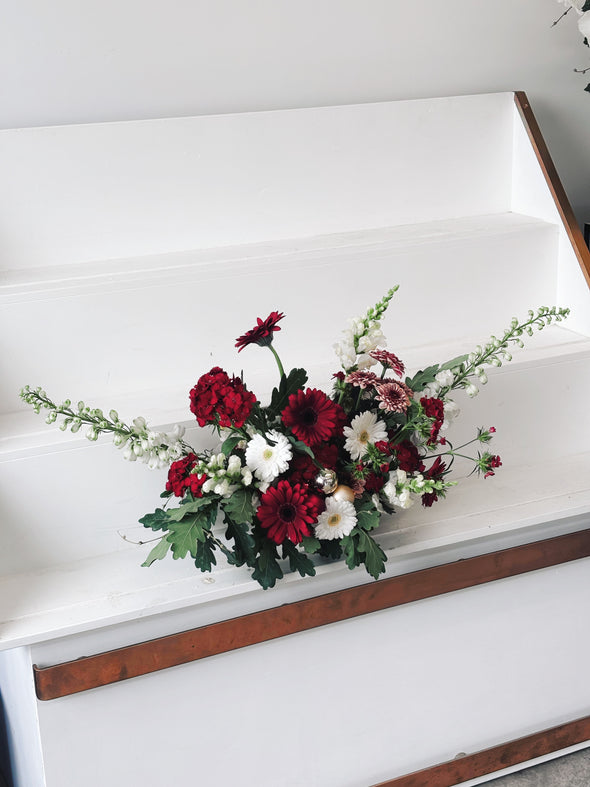 Christmas Candy Cane Table Flowers