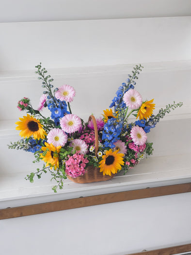 Christmas Summer Picnic Bouquet in a Basket