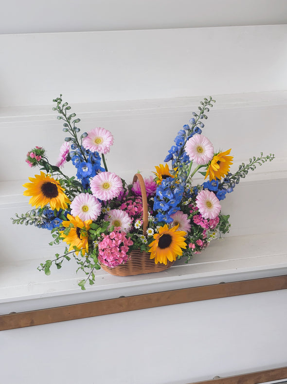 Christmas Summer Picnic Bouquet in a Basket