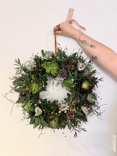 Fresh Christmas Wreath - The Textural One