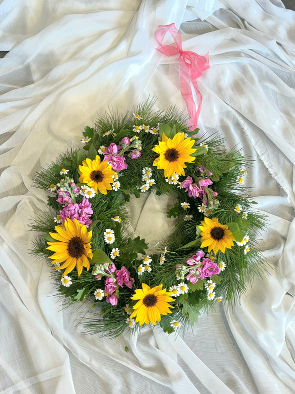 Fresh Christmas Wreath - The Summer Sunshine