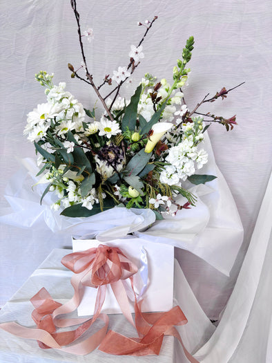 White Bouquet In Bag